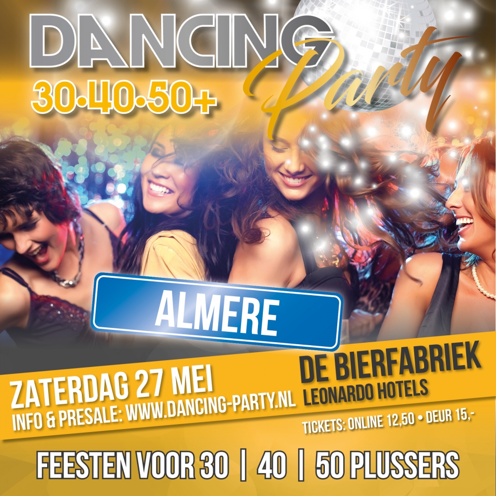 Dance-Party voor 30-plussers bij de Bierfabriek in Almere Stad